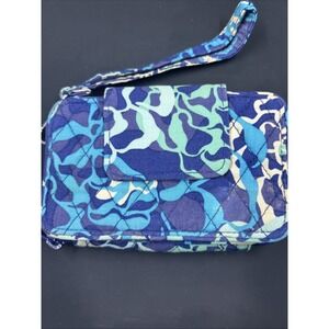 Vera Bradley Smartphone Wristlet Wallet Blue Green
